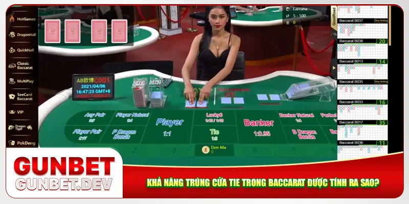 Khả năng trúng cửa Tie trong baccarat được tính ra sao? Khả năng trúng cửa Tie trong baccarat được tính ra sao?